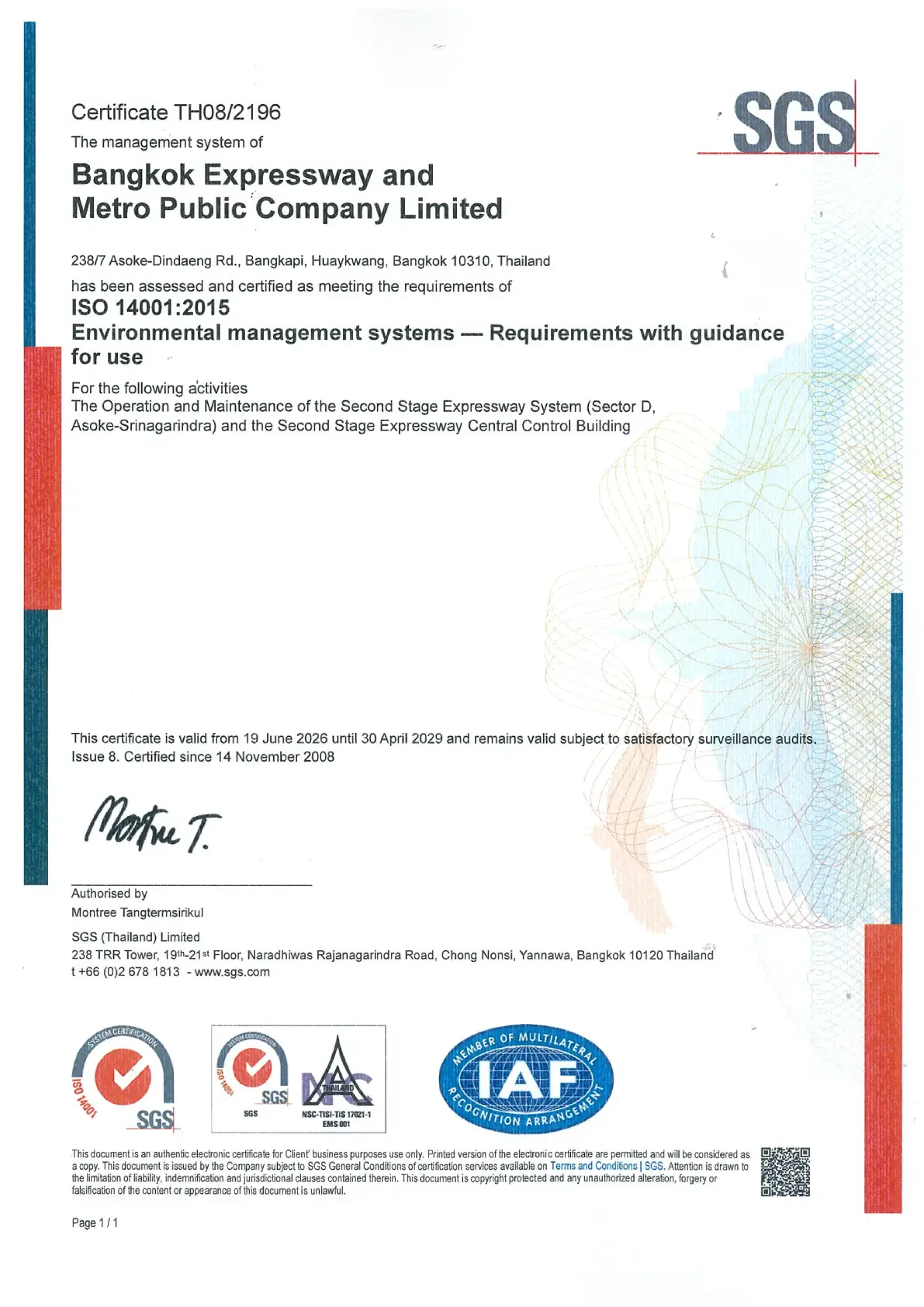 ISO 14001:2015 Expressway Business NAC