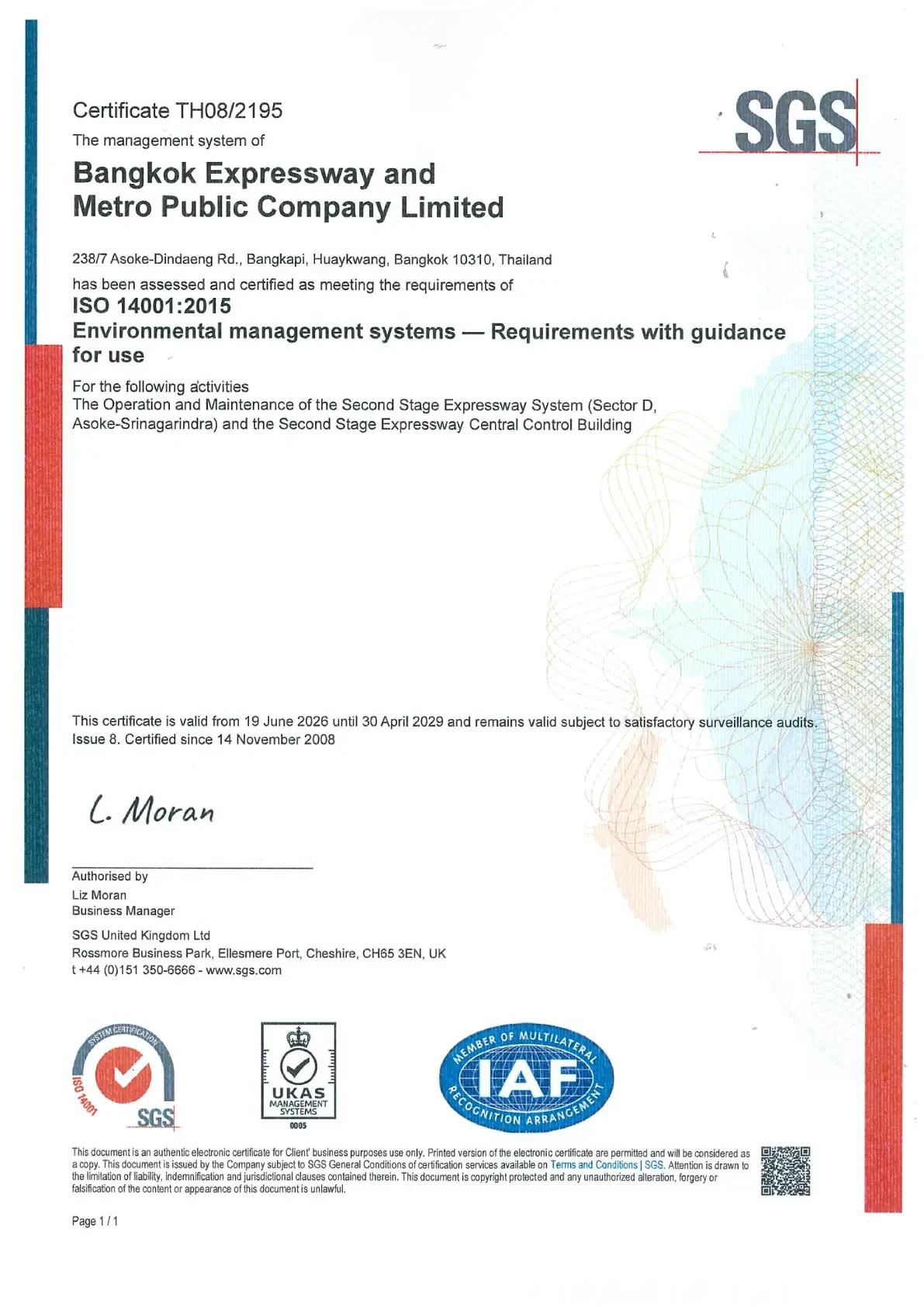 ISO 14001:2015 Expressway Business UKAS